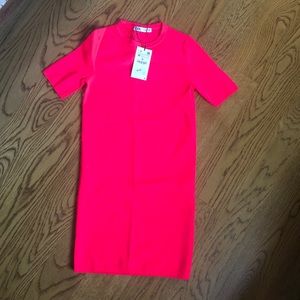 BNWT Zara Hot Pink Ponte Dress